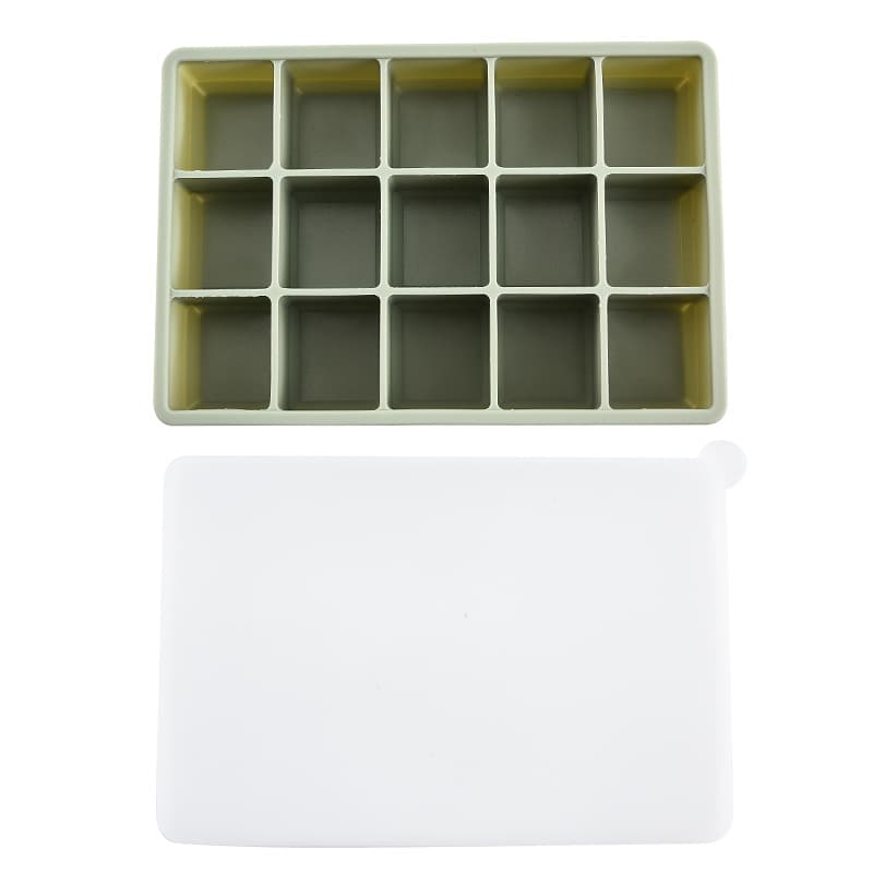 Summer Cooling Essential Silicone Ice Cube Tray with Lid 24 Grids Silicone Ice Cube Tray 15 Grids In Stock