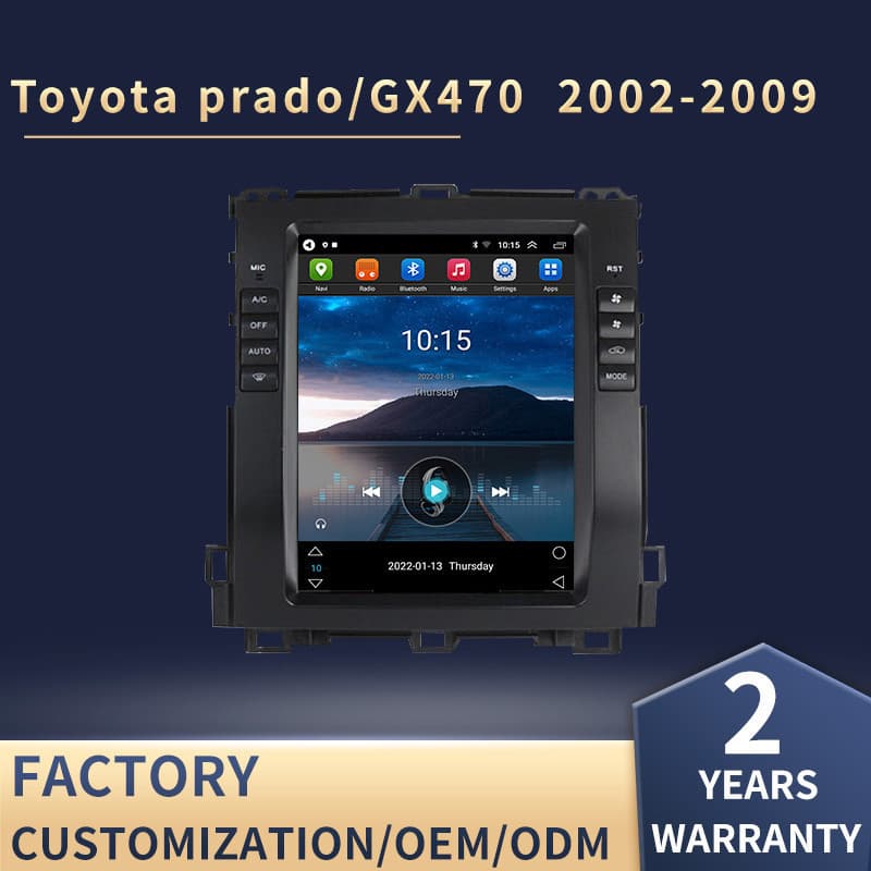 Suitable for Prado vertical screen navigator and domineering GX40 car large screen central control display all-in-one machine