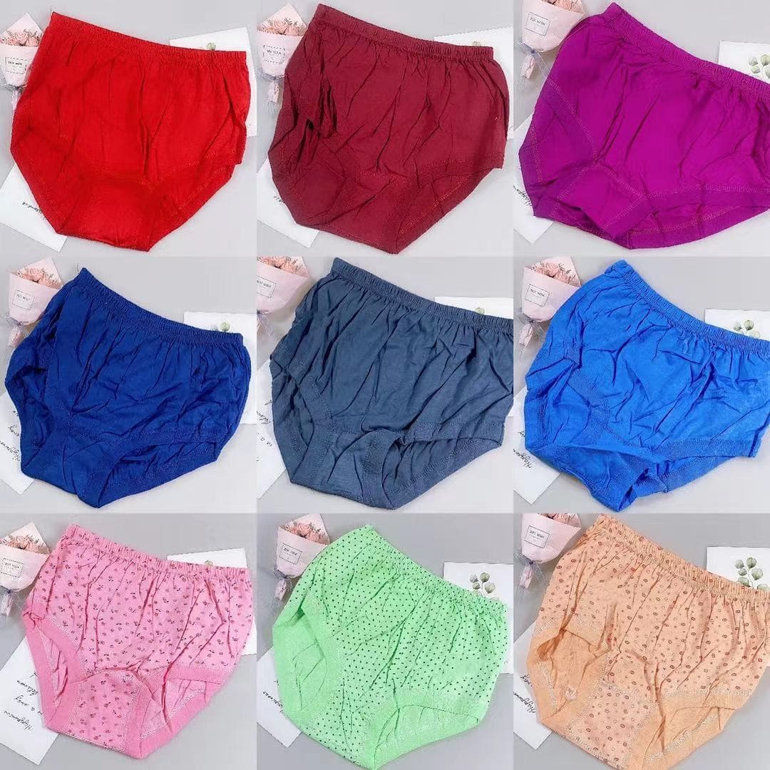 Factory Supply Cotton Soft Comfortable Triangle Underwear for Middle-aged and Elderly Men and Women, Plus Size, Mid-to-High Waist, Wholesale