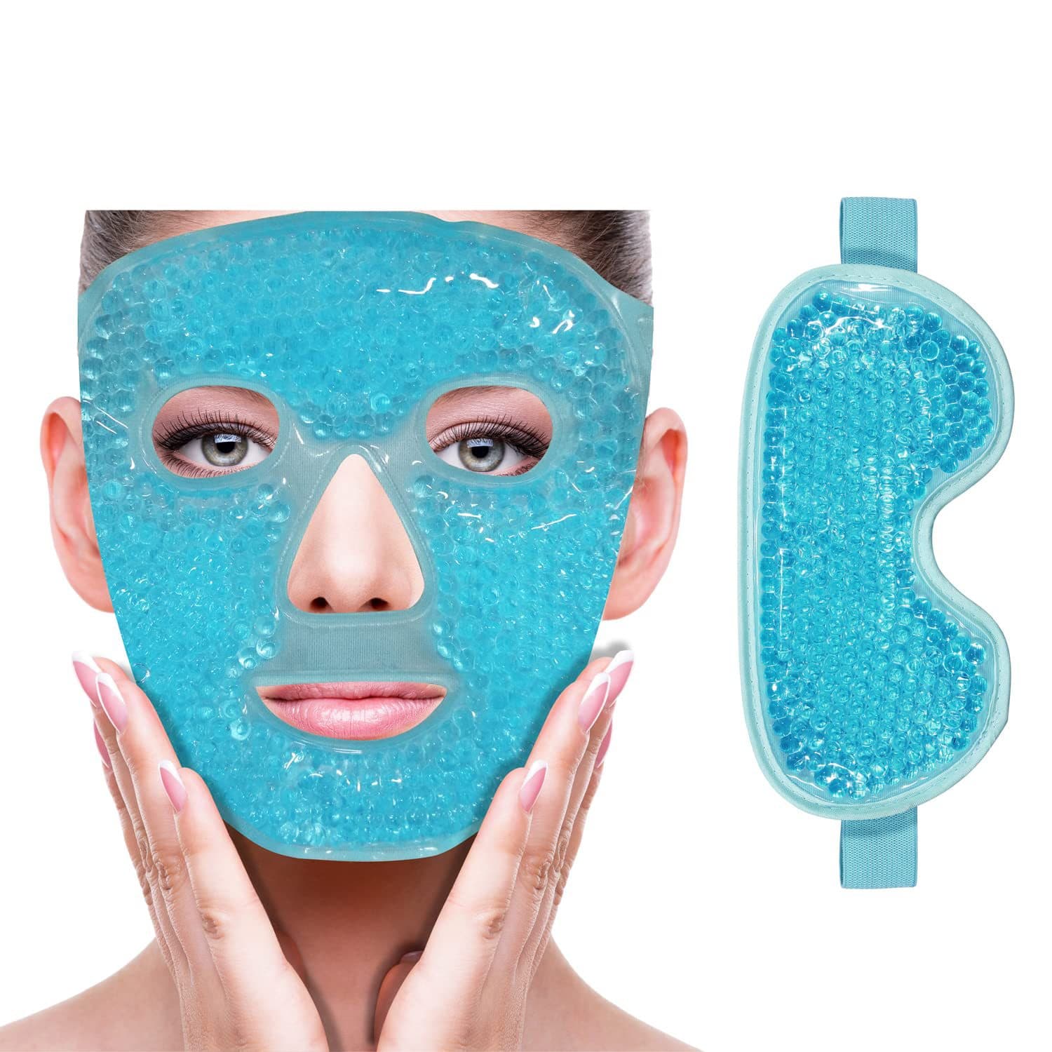 Amazon's Popular Cold Gel Skin-Friendly Ice Compress Mask, Dual-Use Hot and Cold Eye Mask, Light-Blocking Eye Patch, Eye Mask