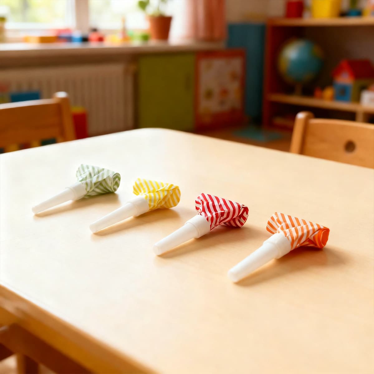 Colorful tassel striped tornado whistle horn for adult party birthday party children's toy event cheering