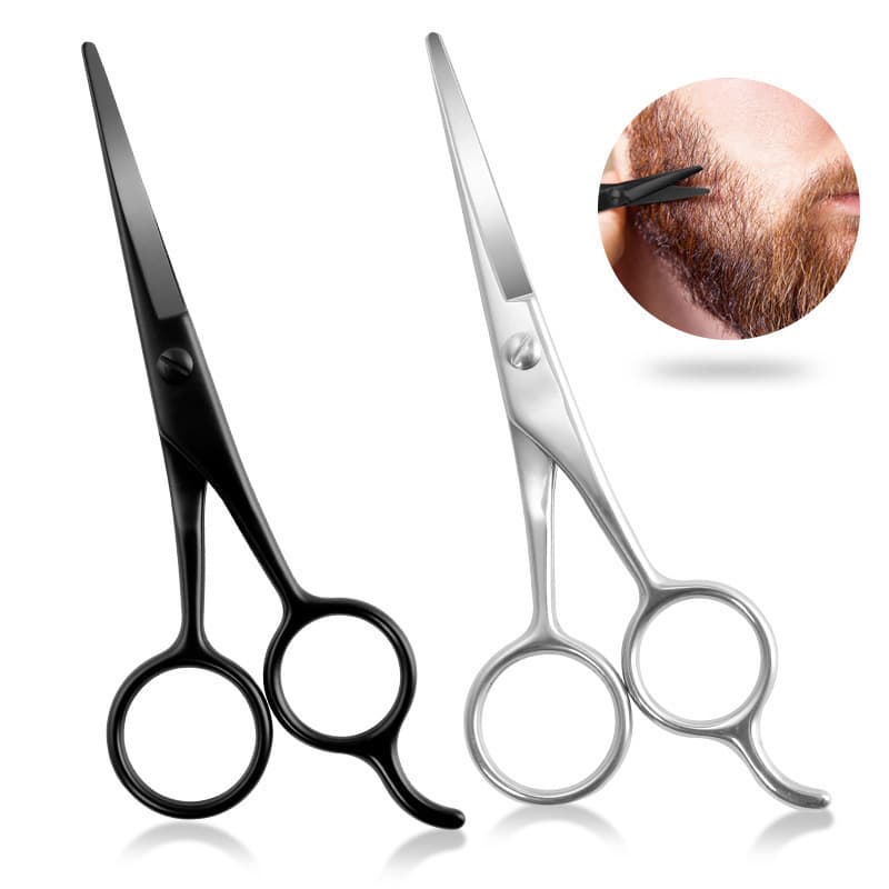 Factory Direct Stainless Steel Hairdressing Scissors Barber Scissors Beard Mustache Eyebrow Eyelash Trimming Wholesale Anti-Cut