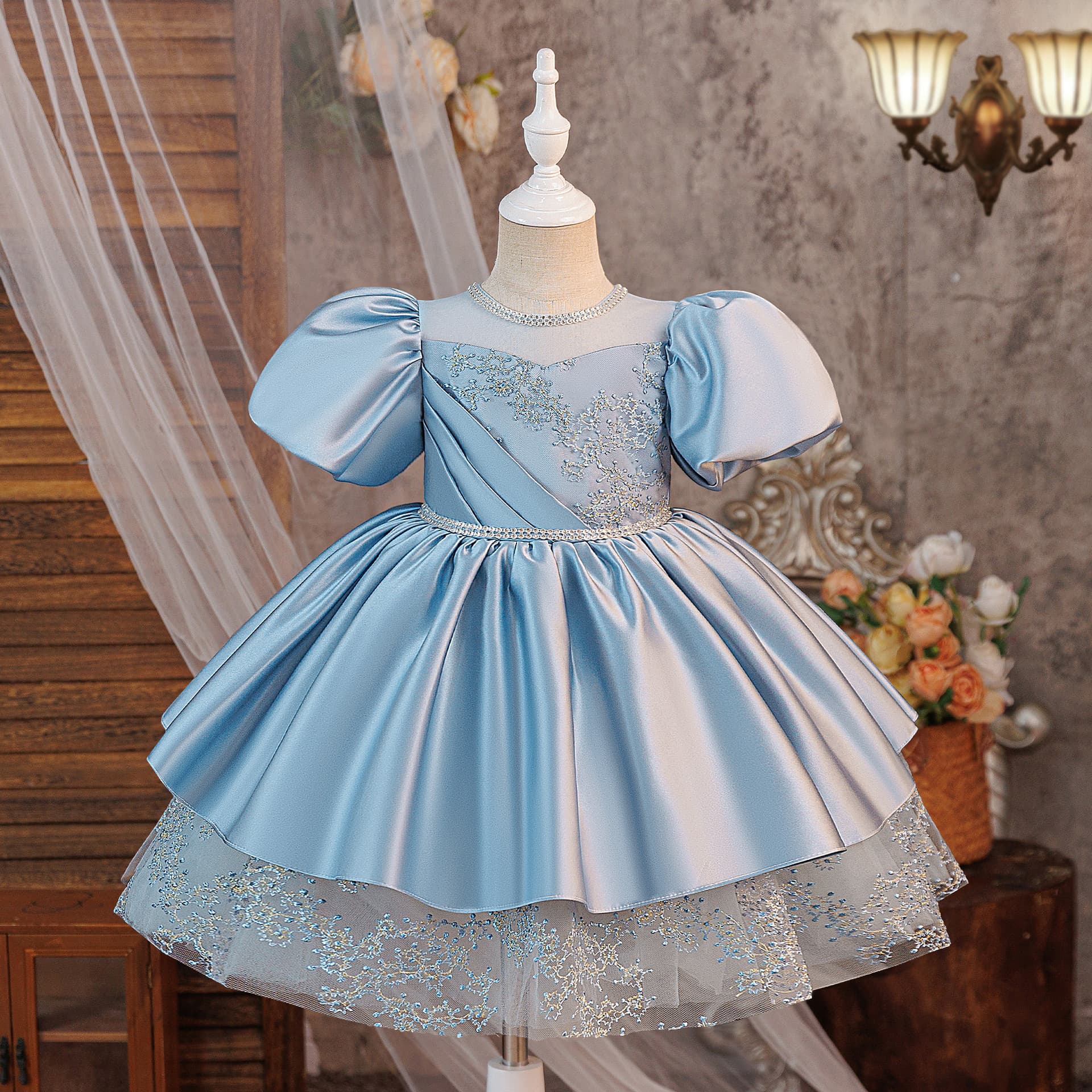 Wholesale Girls' Dresses, Children's Mesh Princess Dresses, Piano Performance Dresses, Brocade Tutu Dresses, Wedding Dresses, Birthday Dresses