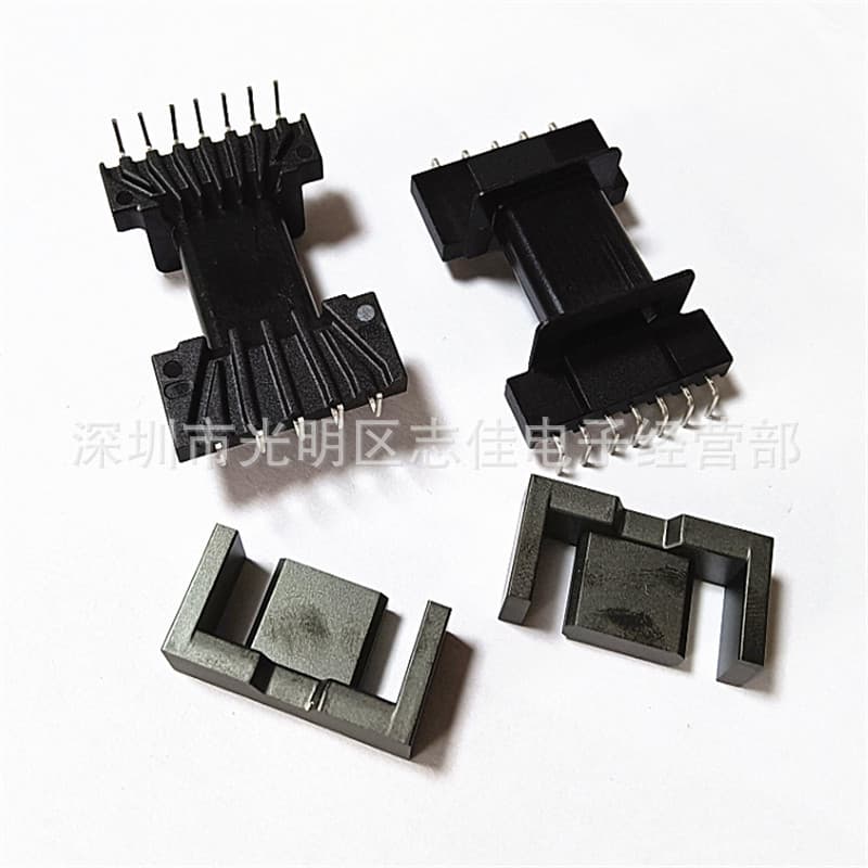EFD30 Transformer Magnetic Core Bobbin Horizontal 7+5 Pin L-Foot 3004 Row Spacing 50mm Bakelite Bobbin PC44 Core