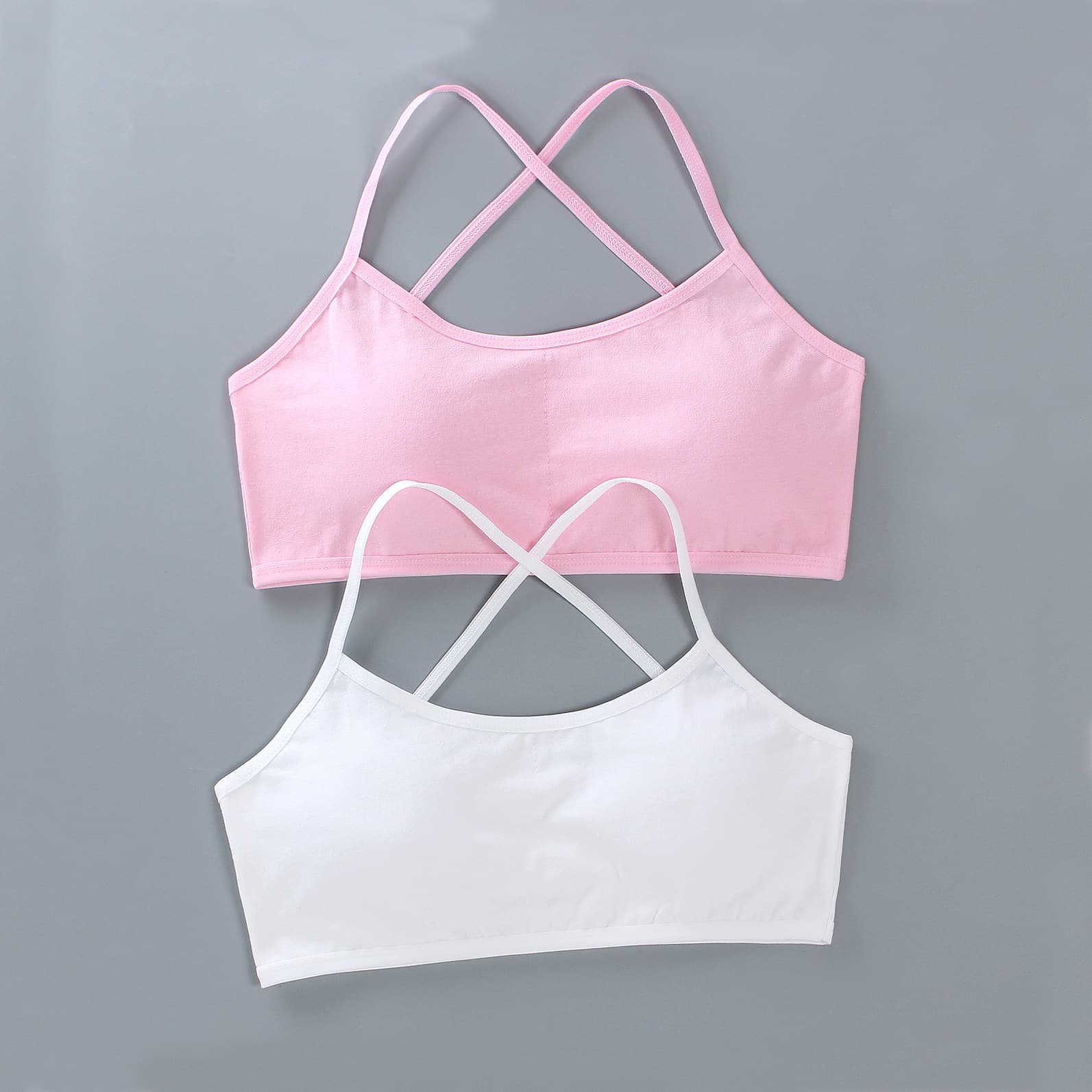 Children's Bras Camisole Strapless Underwear 8-12 Years Development Stage Tube Top Summer with Pads Cotton for Students