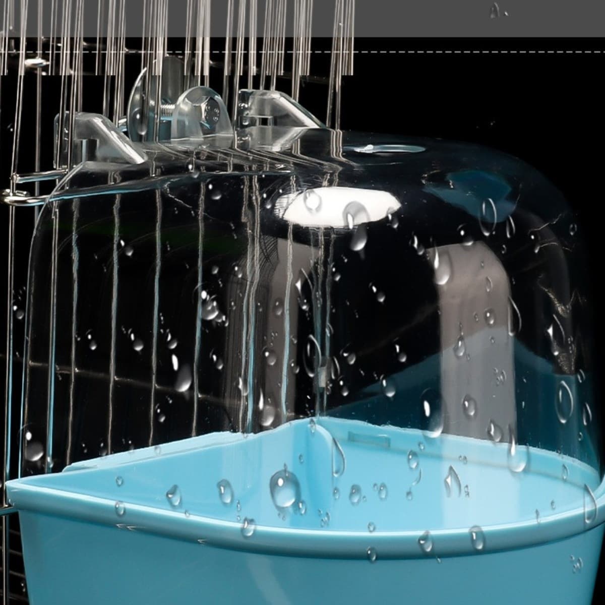 Budgie Bath Box Bird Bath Basin Small Bird Shower Bath Toy for Cockatiel, White-Eye, Parrotlet, Lovebird