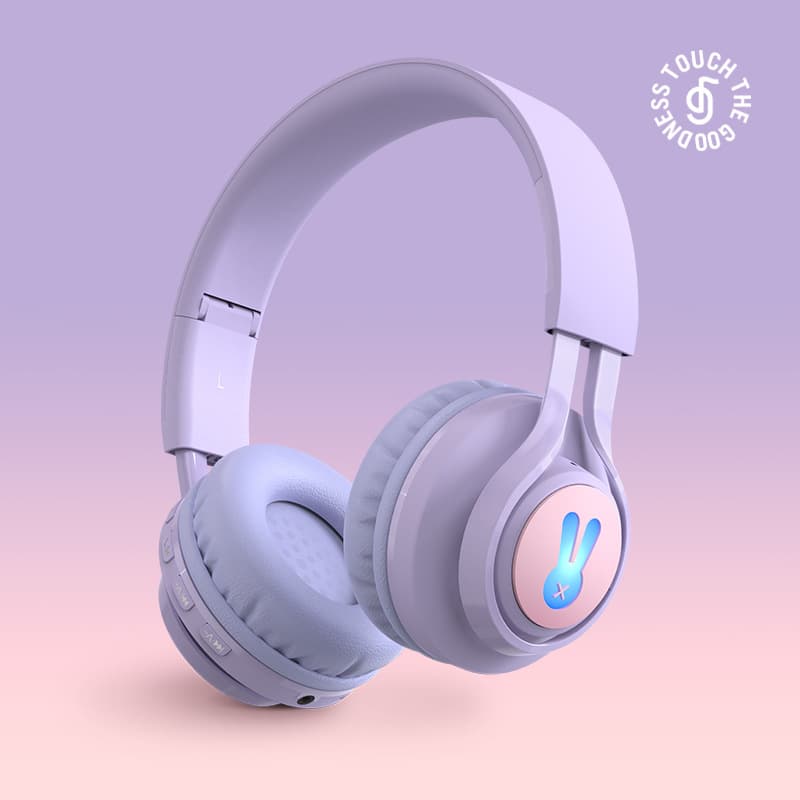 BT06C+ Over-Ear Bluetooth Headphones Wired Wireless Cute RGB Light Kids Headphones Music Girls Headphones