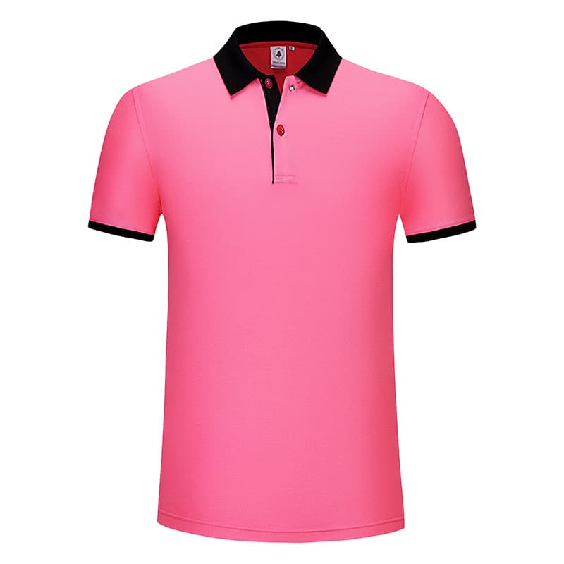 220g Mercerized Cotton Color Block Collar Short-Sleeve Polo Shirt, Standard Style GJ2-679