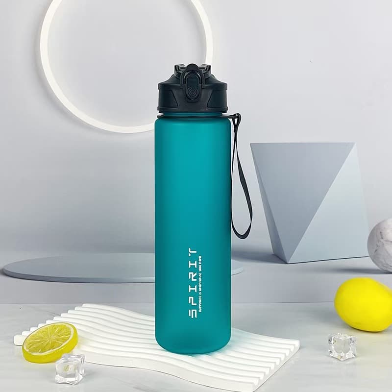 Frosted Home Office Water Bottle, Simple Outdoor Sports Cup, Portable 750ml Student Straw Tumbler
