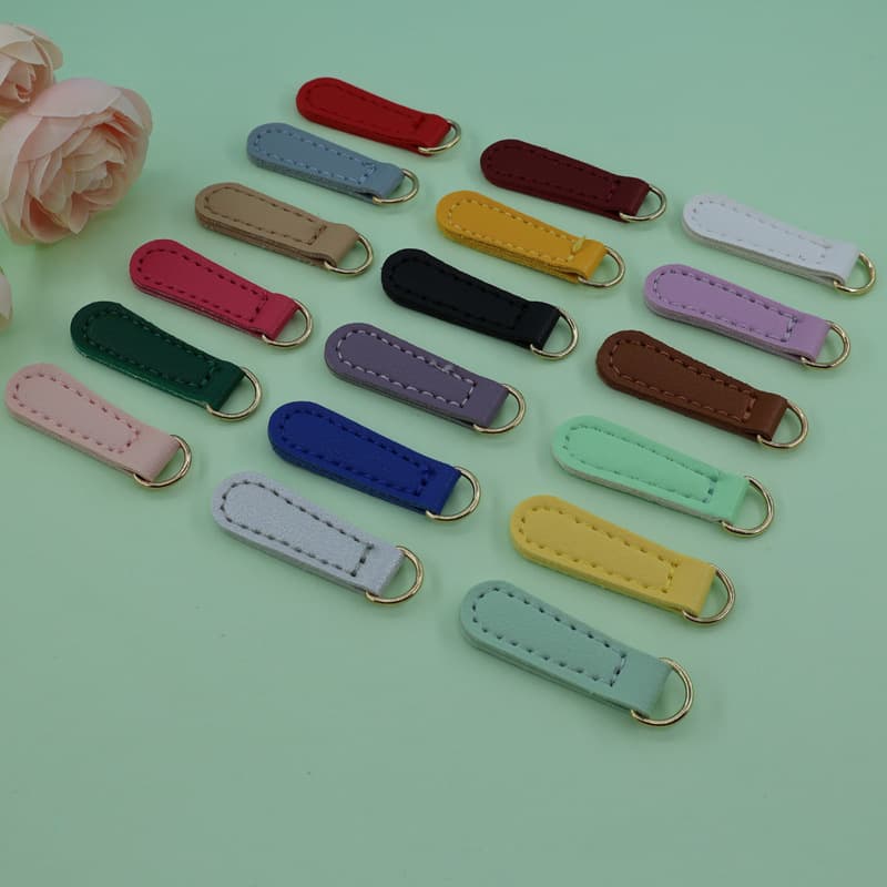 DIY Phone Case Accessories PU Leather Pull Tab Phone Strap Decorative Accessories Pendant Zipper Pull Charm Clothing Accessories