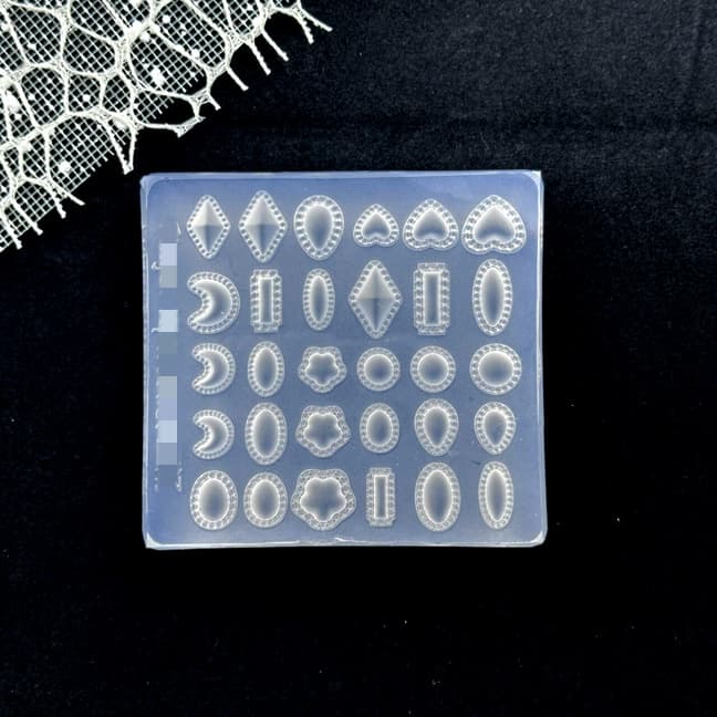 New internet celebrity nail art gemstone mold retro DIY imperial green jade three-dimensional silicone mold nail salon tool