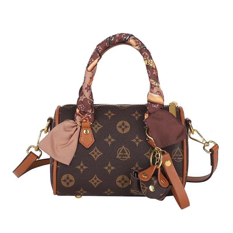 High-End Vintage Series Boston Bag for Women, Fashionable Handbag, Versatile Shoulder Bag, Light Luxury Commuter Crossbody Bag for Women
