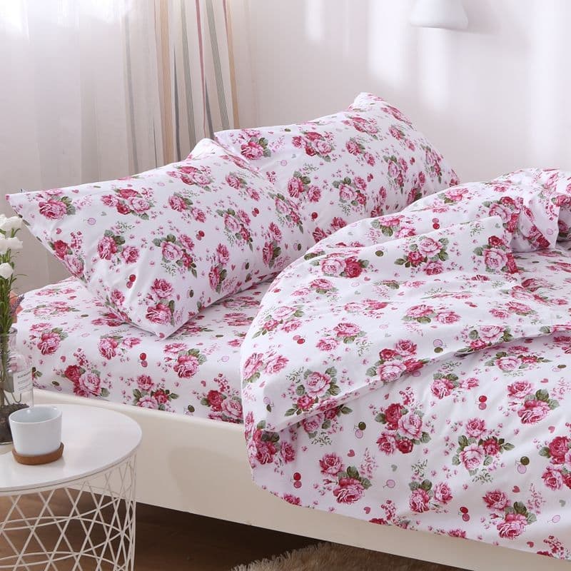 X5L100% cotton quilt cover 150x200x230 thickened twill autumn and winter 220x240 large flowers