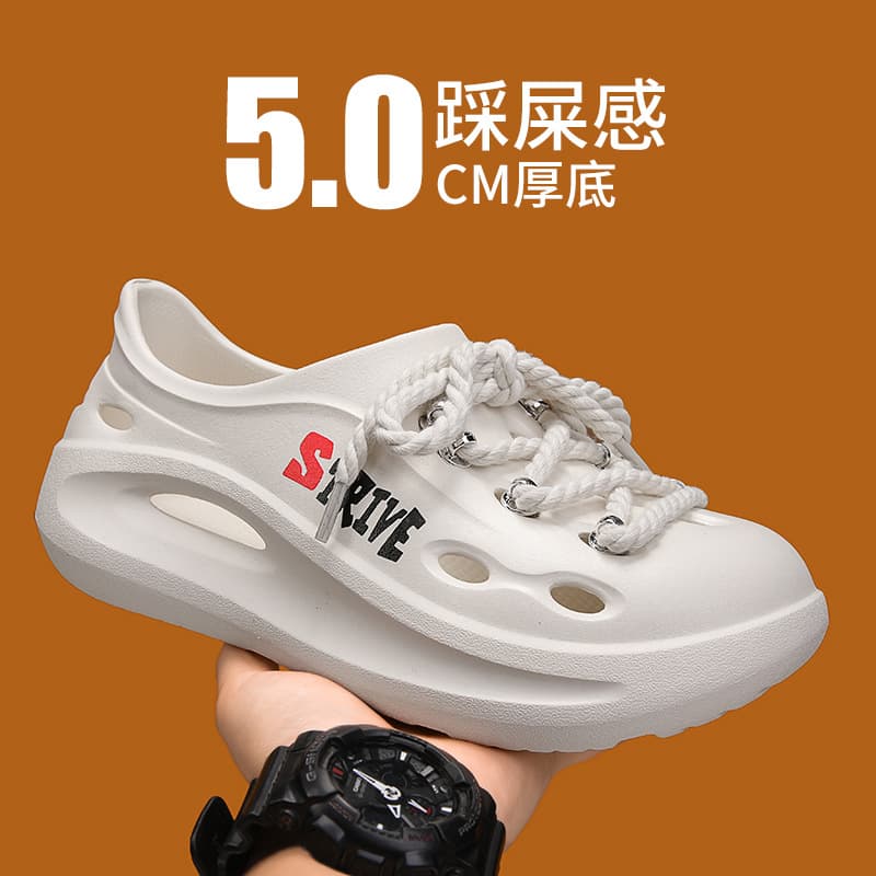 EVA Hollow Sandals Beach Shoes Clogs Garden Shoes Cloud-Like Comfort Indoor Outdoor Casual Slippers for Students