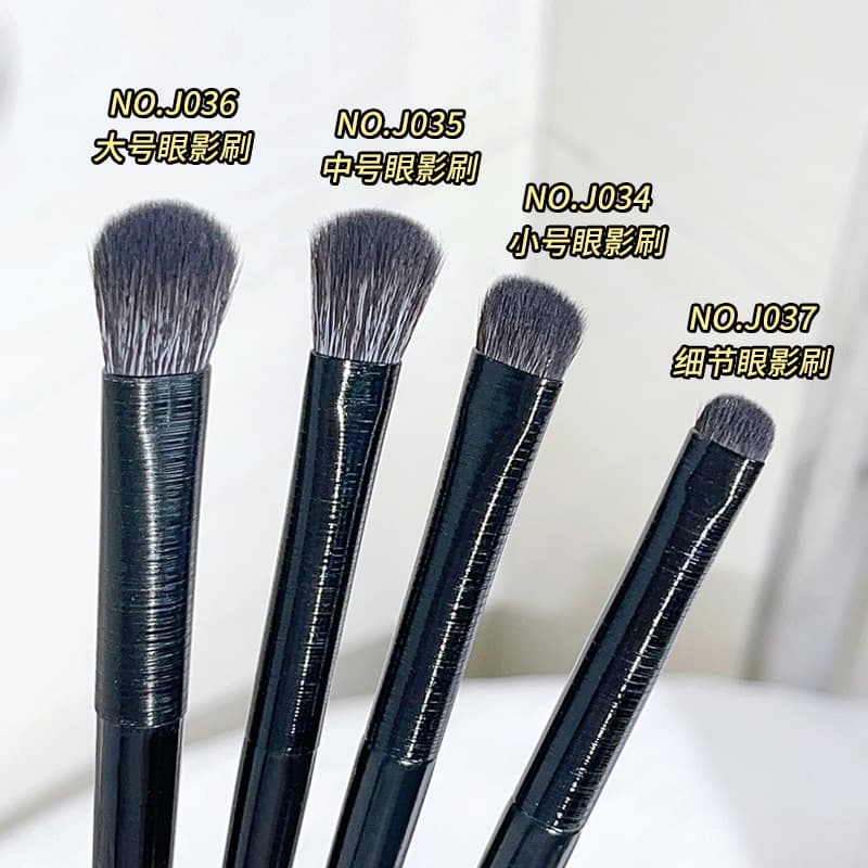 JONBOS Wooden Handle Eyeshadow Brush Soft Fiber Hair Large Detail Tapered Concealer Brush Eye Blending Brush Makeup Brush