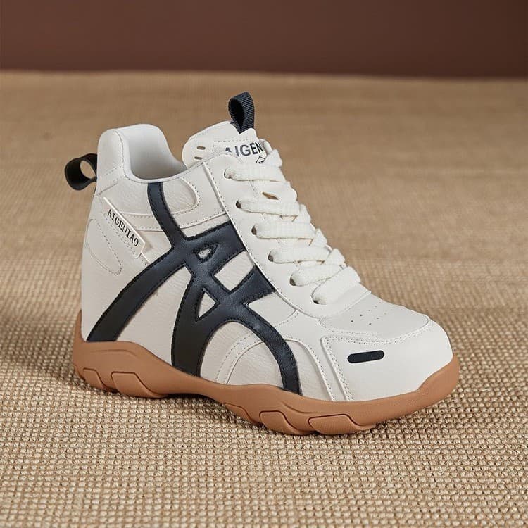Women's Agam Non-slip Wear-resistant 2025 Autumn New Lightweight Soft Sole German Training Shoes 10cm Invisible Height Increase Women's Shoes