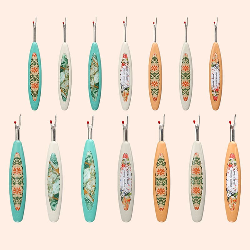 Colorful Seam Ripper Handcrafted Home Stitch Remover Cross Stitch Thread Cutter Anti-Ceramic Handle Seam Ripper