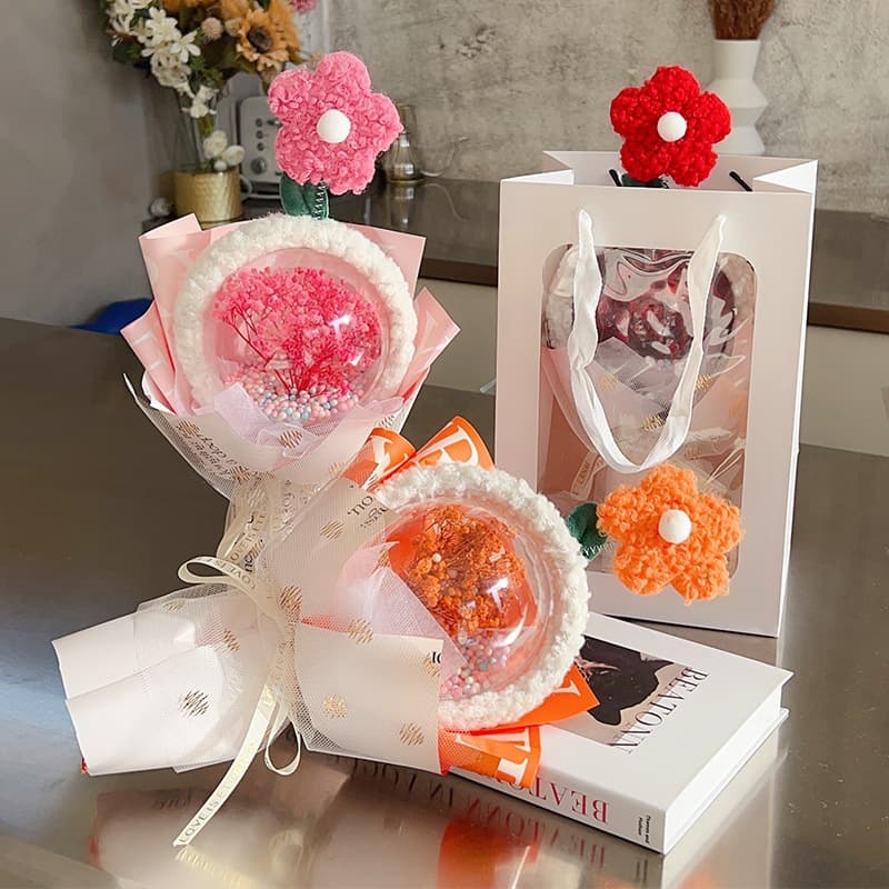 Children's Day Gift, Starlight Bubble Ball Preserved Flower Bouquet, Classmate Souvenir for Kids
