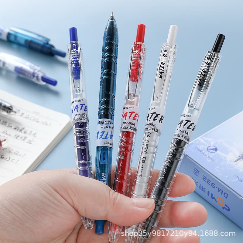 Dongmi 932 Eco-Friendly PET Bottle Design Student Simple CS Tip Exam Pen 0.5 Black Red Pen