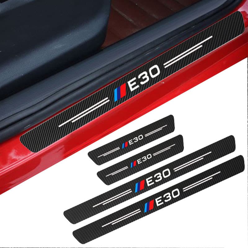4pcs Carbon Fiber Car Door Sticker for BMW E30 E34 E36 E40