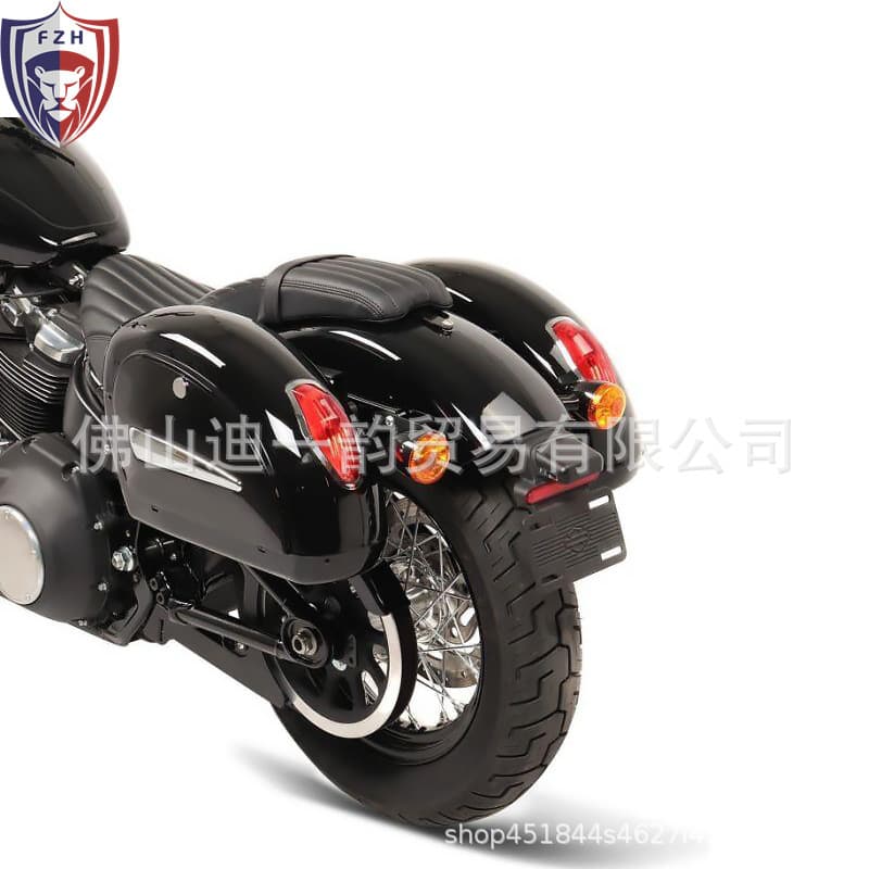 Motorcycle accessories suitable for Harley Cruise Prince saddlebags, side cases, black small side cases with lights