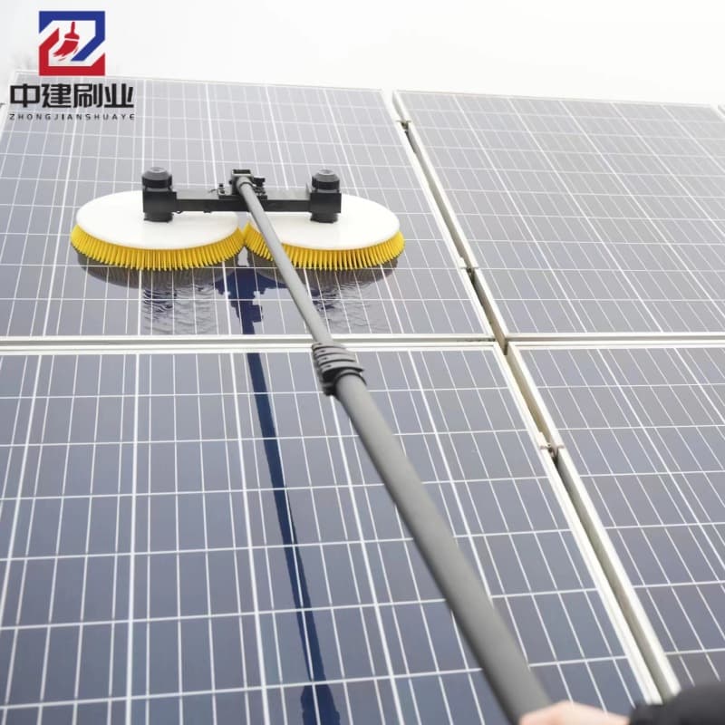 Photovoltaic Cleaning Solar Panel Cleaning Machine Electric Double-Head Photovoltaic Panel Cleaning Brush Glass Cleaning Dust Removal Brush