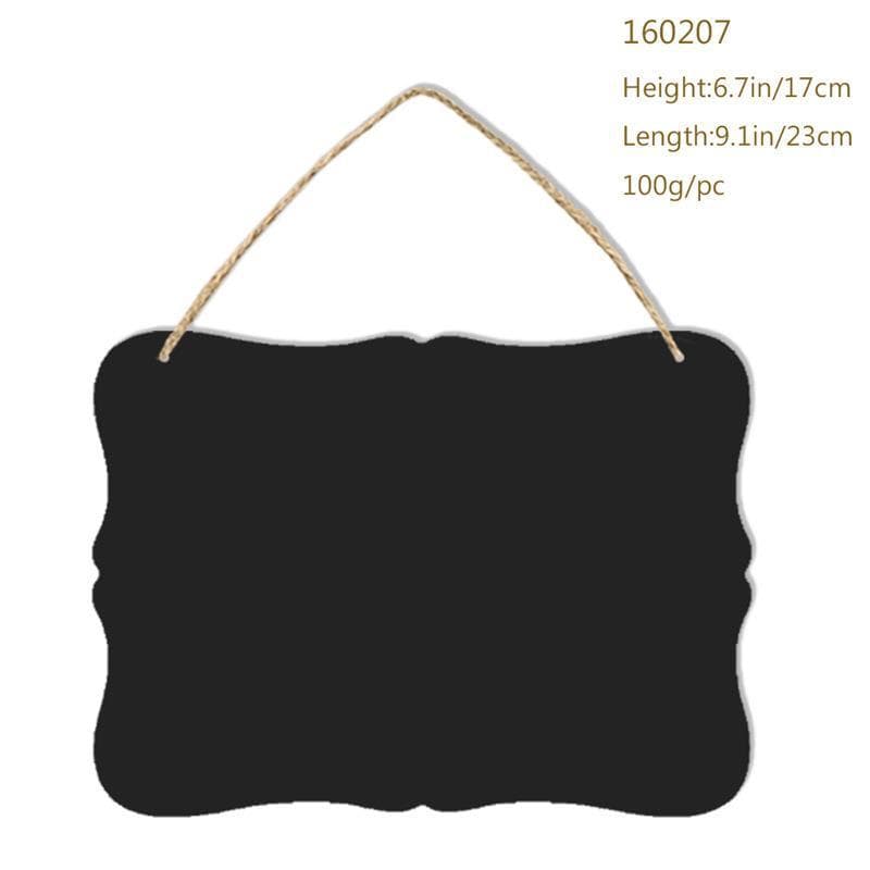 Double-Sided Blackboard Hanging Ornament Craft Home Decor Creative Blackboard Sign DIY Message Board Wooden Panel Density Board Frame