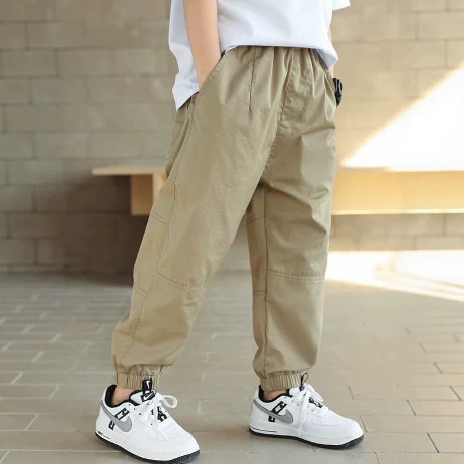 Children's clothing, boys' pants, summer children's anti-mosquito pants, casual pants 2026 daily new style, medium and large children's ankle-tie nine-point pants
