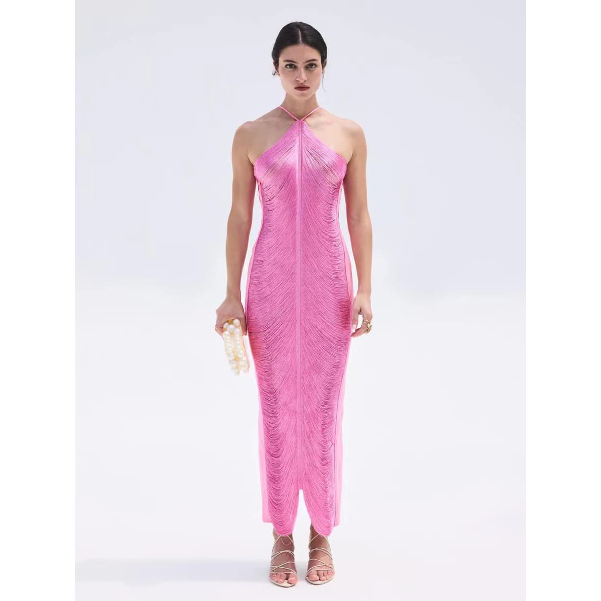Sexy dress woman fashionable halterneck dress hot girl style hip-hugging dress