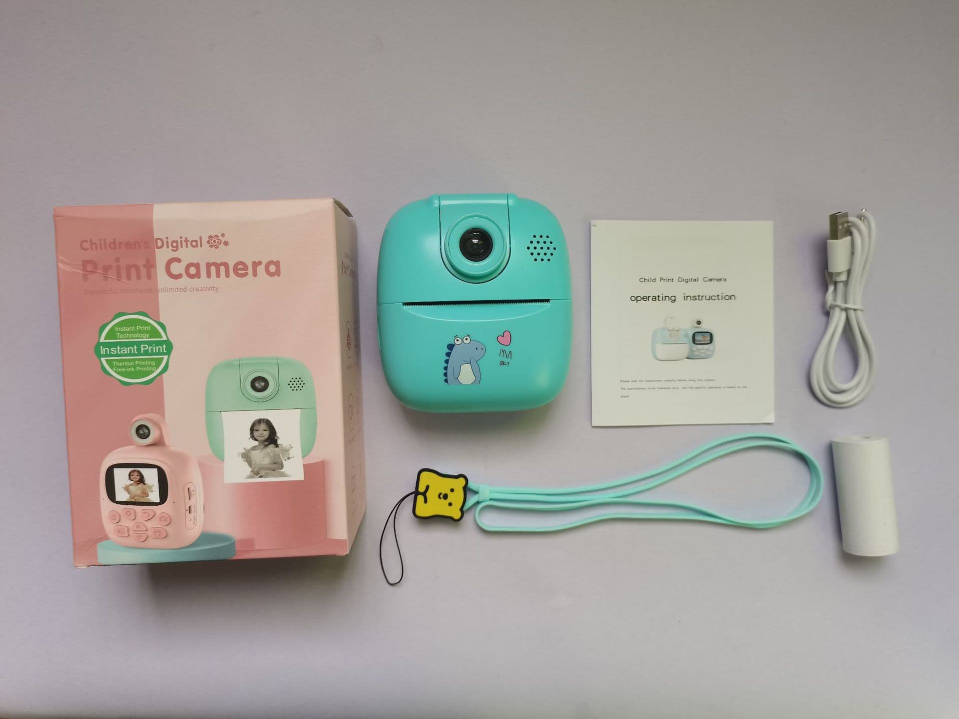 New Instant Camera Cartoon Smart Kids Camera Thermal Instant Print Digital Mini DSLR Toy Camera