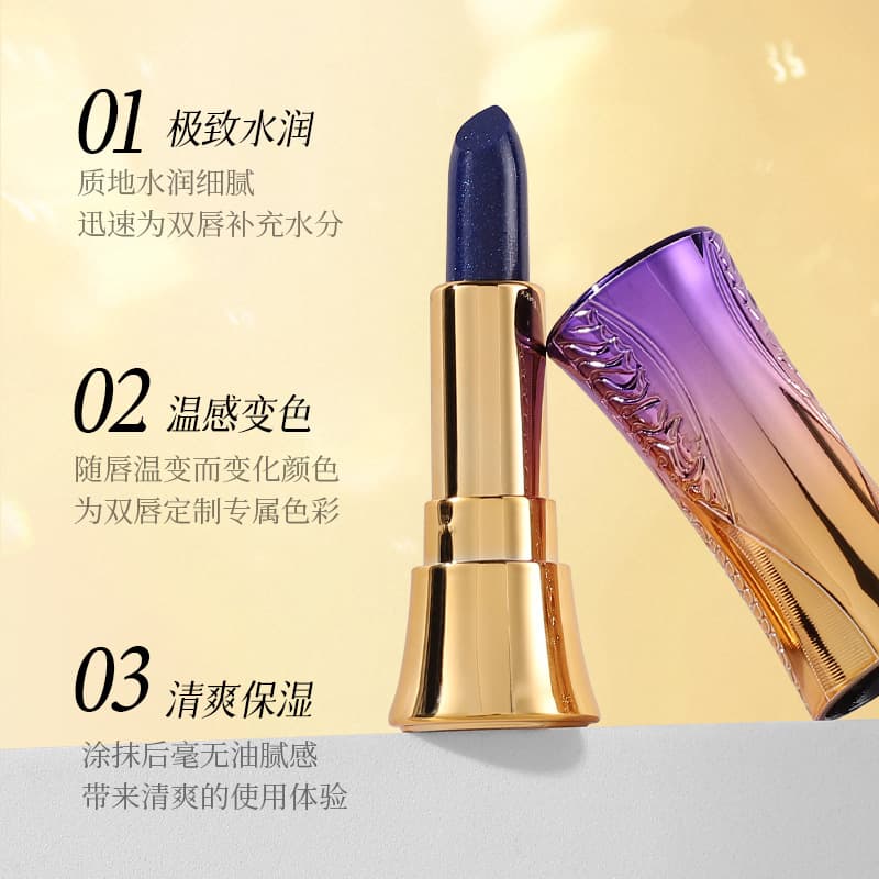 LABENKA Blue Enchantress Color-Changing Lipstick Moisturizing Hydrating Reduces Fine Lines Unique Color Per Person Water-Brightening L