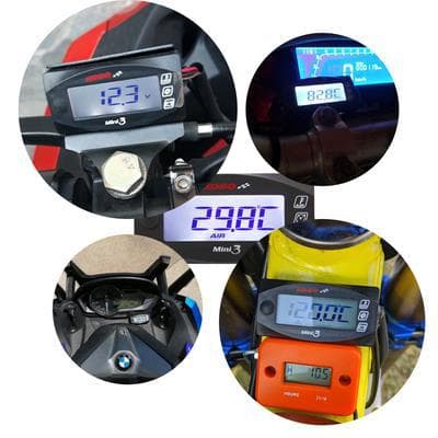 Motorcycle multifunctional KOSO water temperature meter, voltmeter, LCD screen timetable, three-in-one meter, universal other