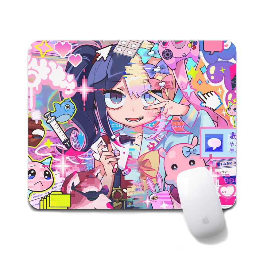 Anime NEEDY GIRL OVERDOSE Streamer Girl Heavy Dependency Anti-Slip Small Mouse Pad