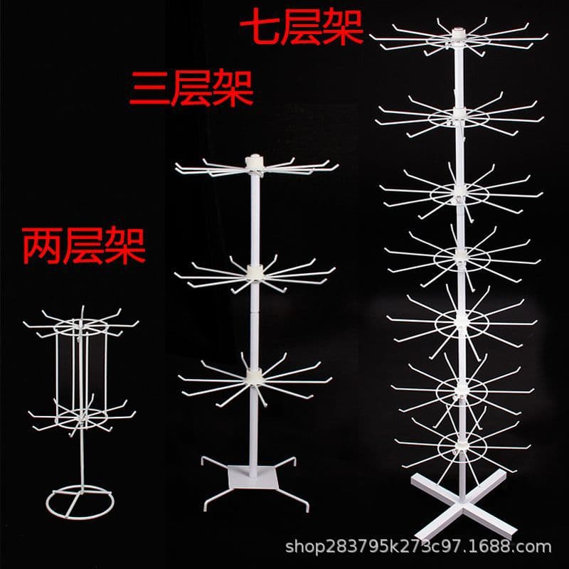 Rotating Stand Lipstick Display Rack Wheel Metal Socks Scarf Mask Gloves Stall Selling Mounted Hanging Roller Stand