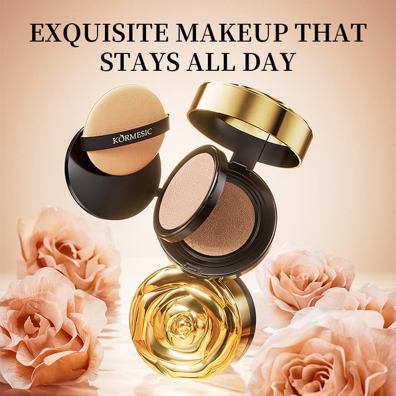 KORMESIC All-English Cushion Foundation Beauty Skincare Cosmetics Powder Cross-border Factory Wholesale