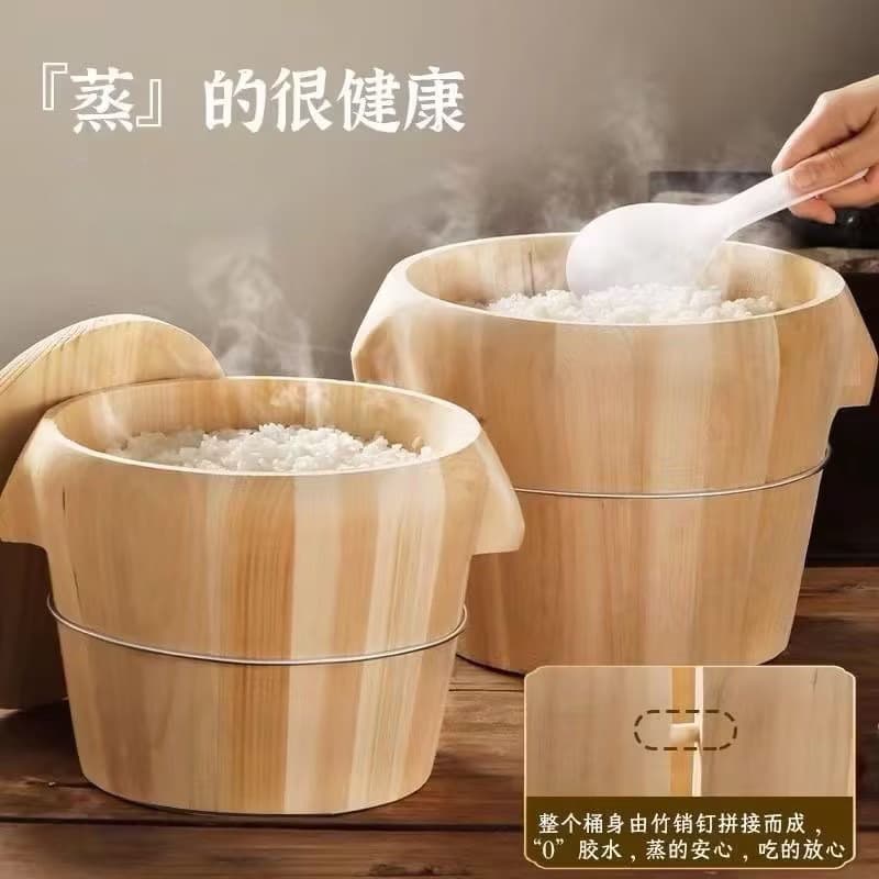 Wooden Rice Steaming Bucket - Home/Commercial Use Large Rice Wine Steamer, Manufacturer Wholesale