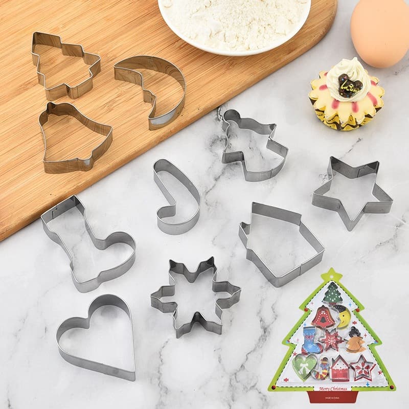 Stainless Steel Cookie Cutter Christmas Cake Cookie Mousse Baking Tool Hot Selling Christmas Dessert