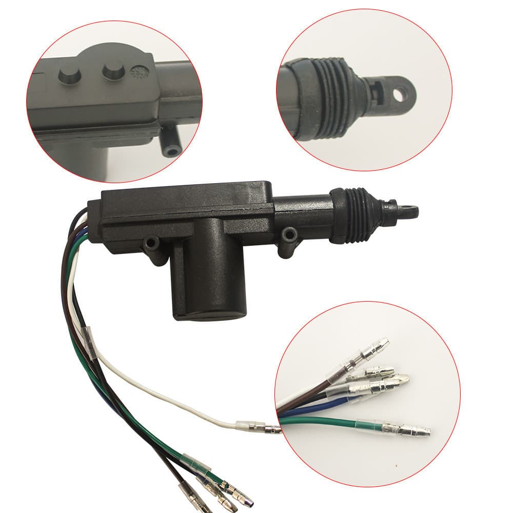 Universal Car Central Lock 12/24V Modification 2-Wire 5-Wire Central Lock Motor for Vans and Sedans