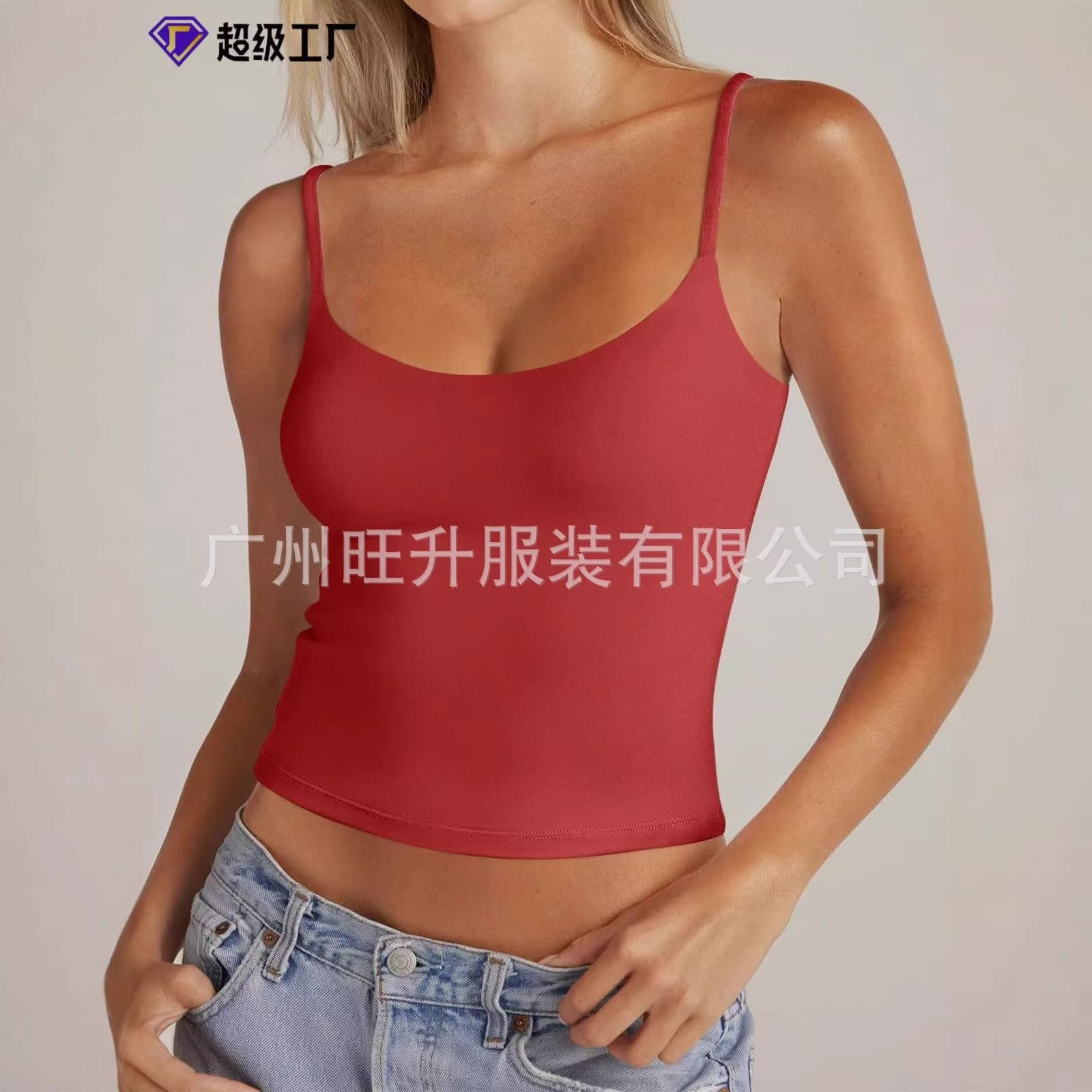 Cross-border Trade 2026 Amazon Summer New Men's and Women's Round Neck Vest Adjustable Spaghetti Strap Tank Top Sleeveless Blouse