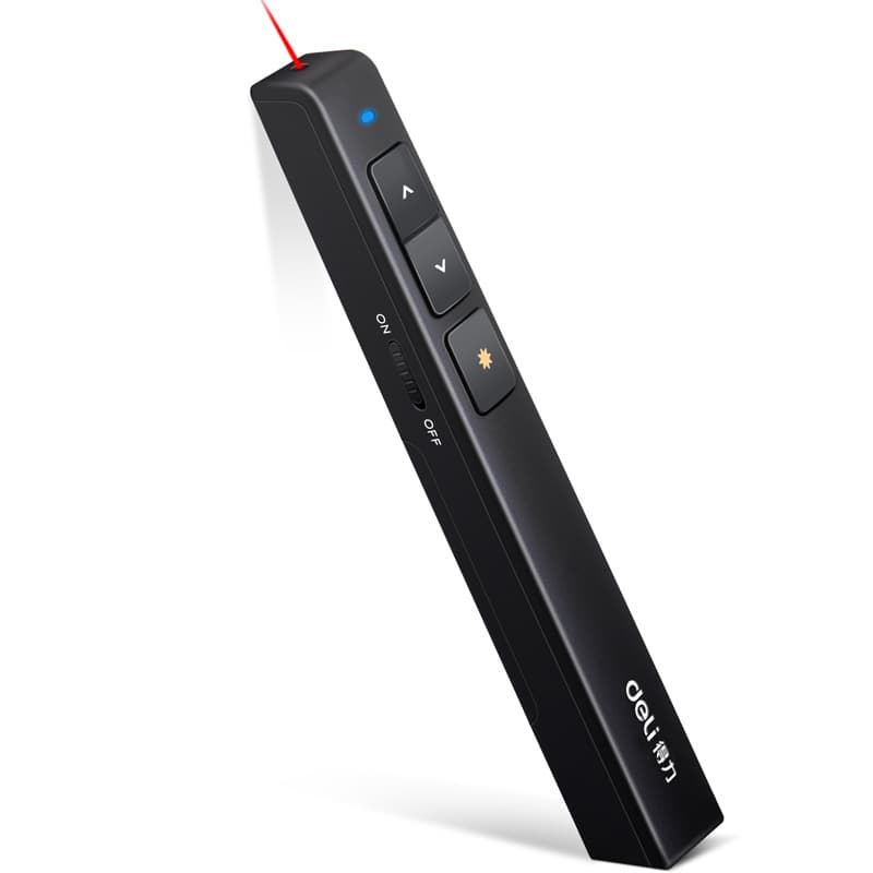 [Tax Included] Deli 2802 Series Red/Green Light Presenter 50/100m Business Teaching Remote Control Pen PPT
