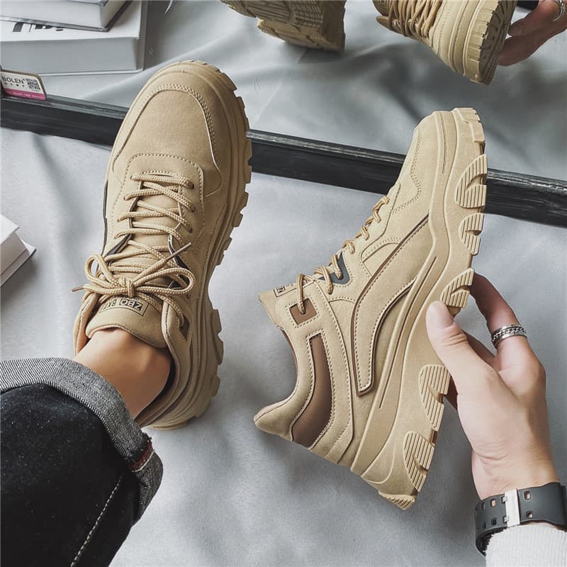 Men's shoes 2025 new autumn labor protection construction work waterproof, slip-resistant, wear-resistant sports casual workwear trendy Martin boots.