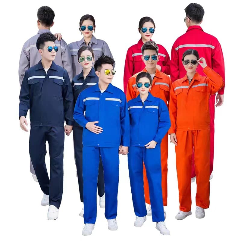 Spring autumn men and women factory labor protection uniform top, workshop polyester-cotton long sleeve labor protection workwear, anti-static workwear