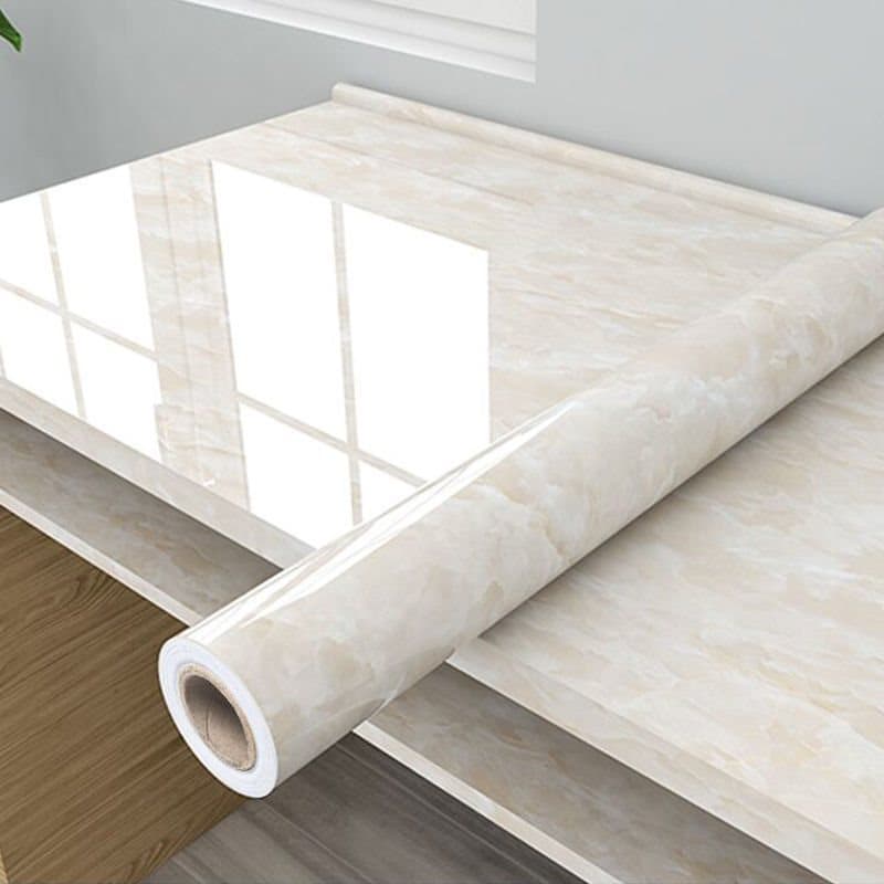 Wallpaper waterproof and oil-proof kitchen sticker, desktop stove marble self-adhesive thickened home cabinet adhesive direct sale