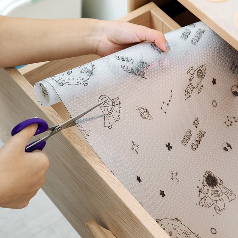 Drawer liners, kitchen mats, countertop mats, oil-proof cabinet mats, waterproof and moisture-proof, cuttable EVA wardrobe mats
