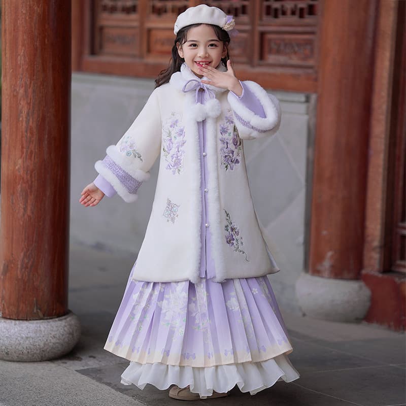 Hanfu for Girls, Winter 2025 New Style, Ancient Style Tang Suit, Autumn and Winter Costume, Chinese Style New Year Dress