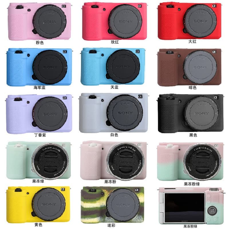Silicone Case for Sony ZVE10 Camera ZV-E10 Camera Silicone Case Photography Protective Soft Shell Bag