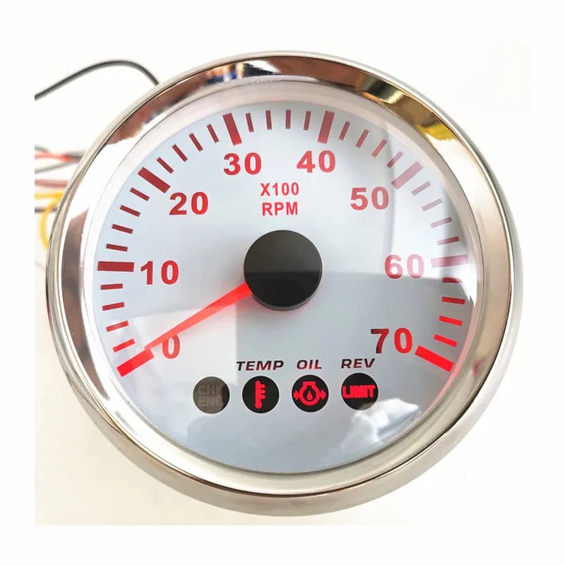 Suzuki Style Parameters 7000RPM with Four Warning Lights (Oil Pressure + Temperature + REV + CHK ENG)