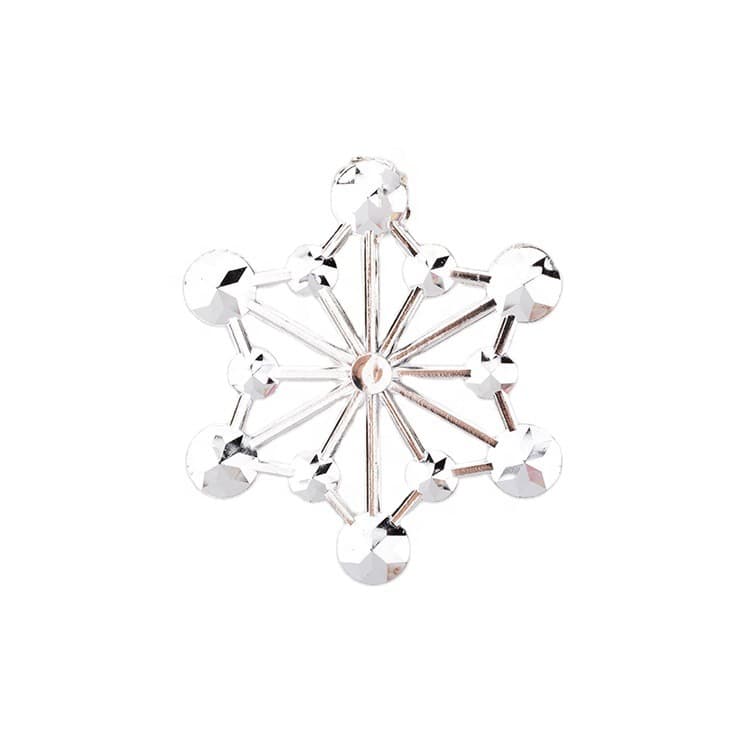 Cross-border Exclusive for Foreign Trade 6cm Small Christmas Snowflakes, Factory Processed New Year Christmas Party Decoration Snowflakes