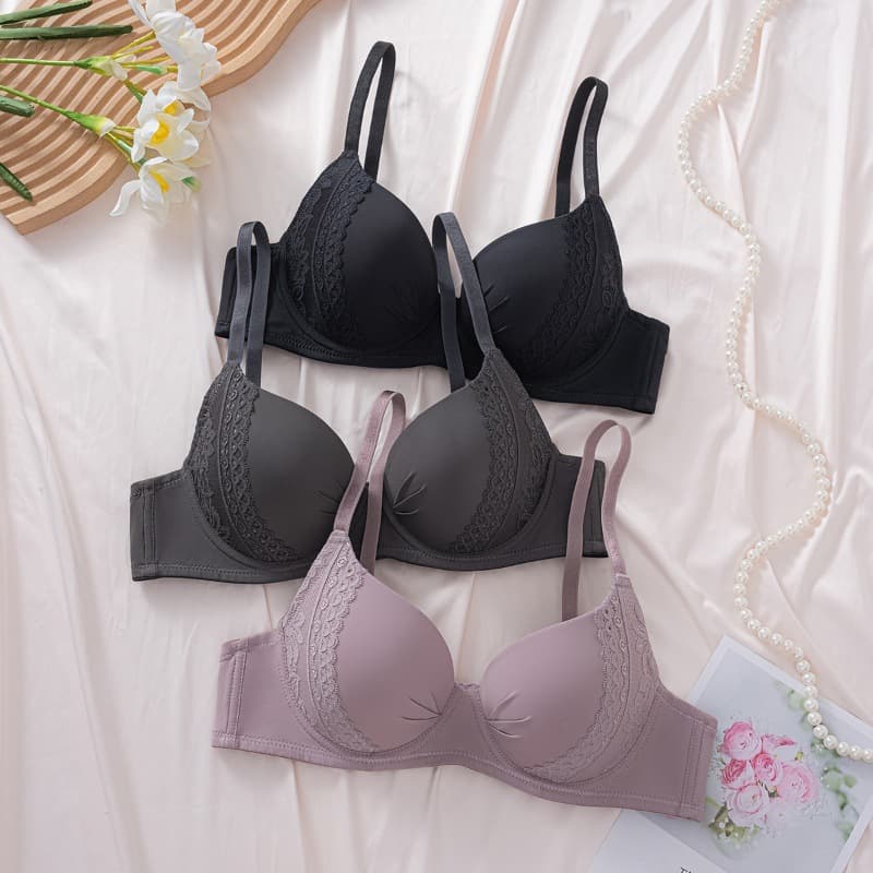 Cross-border Europe and America Lace Sexy Seamless Push-up Bra for Small Bust, Minimize for Large Bust, Gather Side Fat, Steel Ring, Shantou Factory Women's Underwear