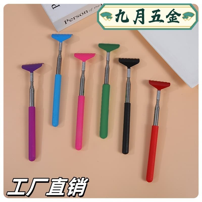 Seven-Tooth Rake Stainless Steel Extendable Itch Scratcher, Self-Sufficient Elder's Joy Stainless Steel Back Scratcher